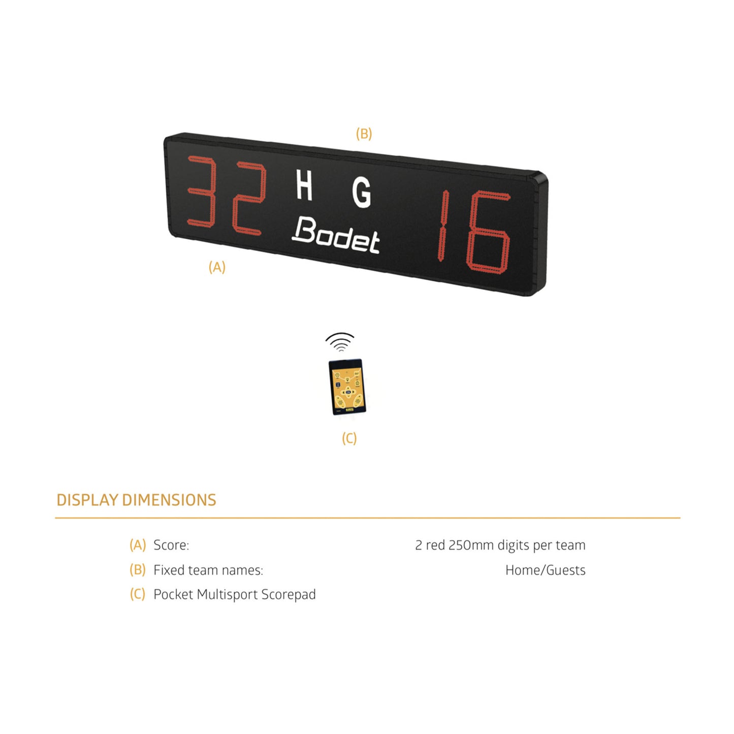 Outdoor Scoreboard-Bodet 2025 Score-Sportserve