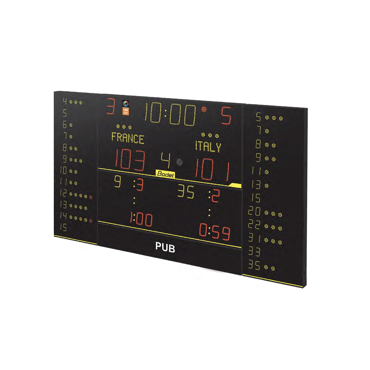 Indoor Scoreboard-Bodet 8NT325-F10 Alpha & 8NT325-F10-Sportserve