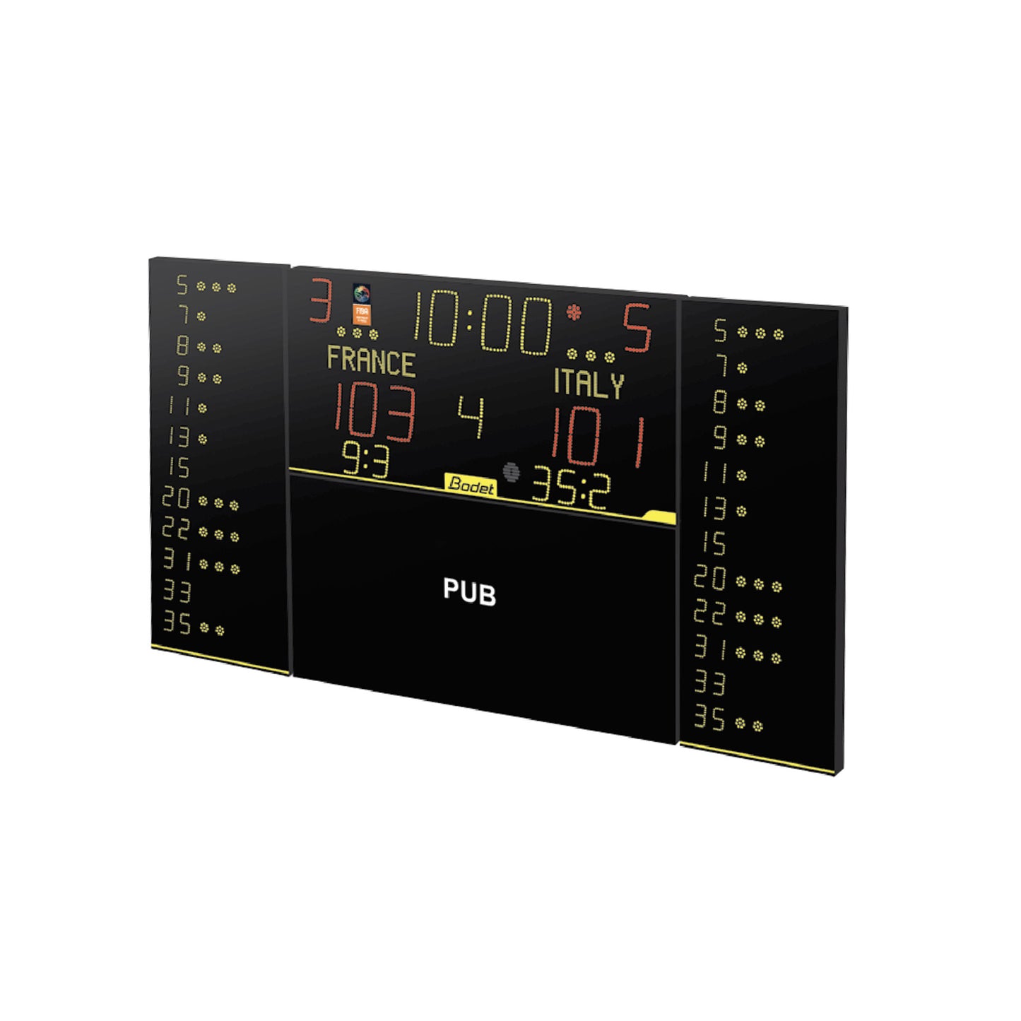Indoor Scoreboard-Bodet 8T125-F10 Alpha & 8T125-F10-Sportserve