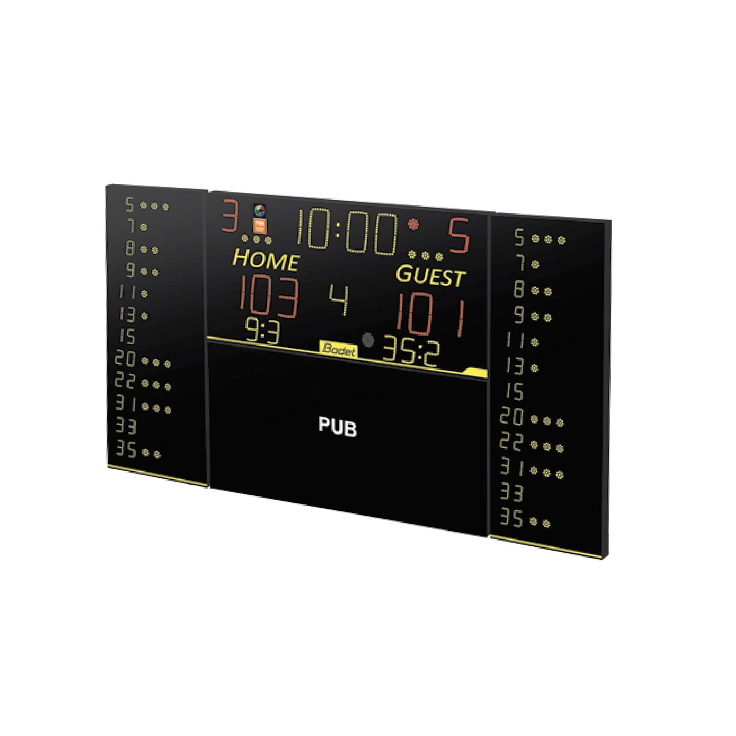 Indoor Scoreboard-Bodet 8T125-F10 Alpha & 8T125-F10-Sportserve