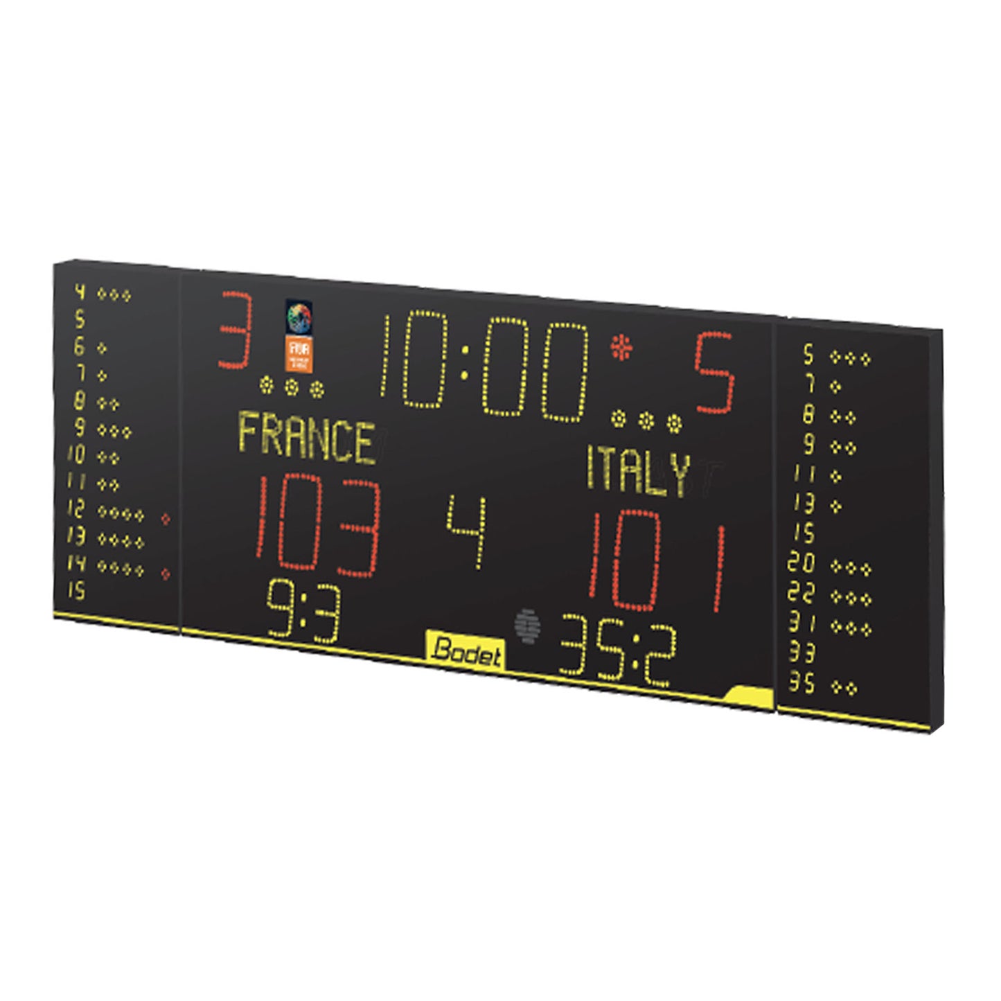 Indoor Scoreboards-Bodet 8T125-F6 Alpha and 8T125-F6-Sportserve