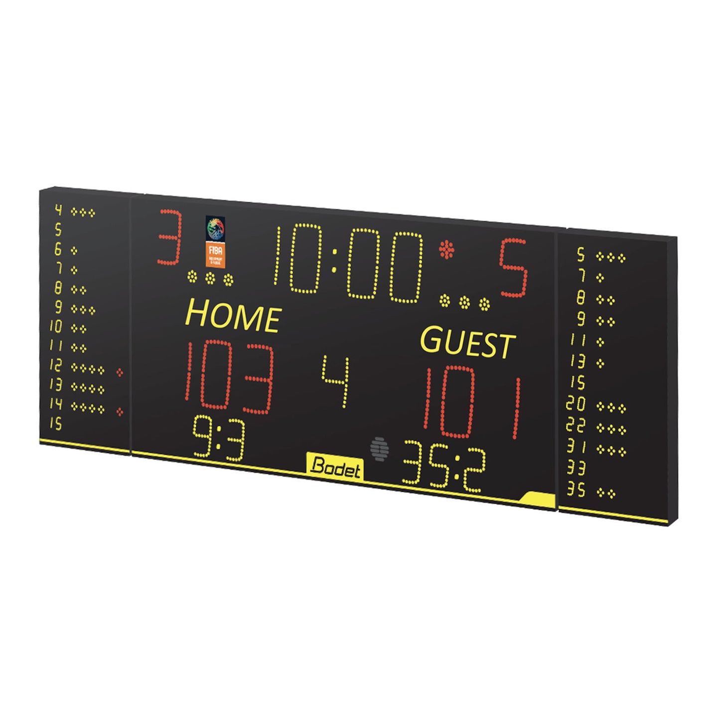 Indoor Scoreboards-Bodet 8T125-F6 Alpha and 8T125-F6-Sportserve