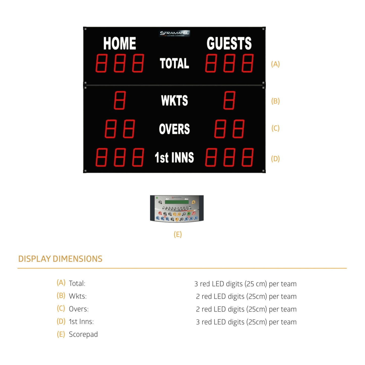 Stramatel FCB-18 Cricket Scoreboard