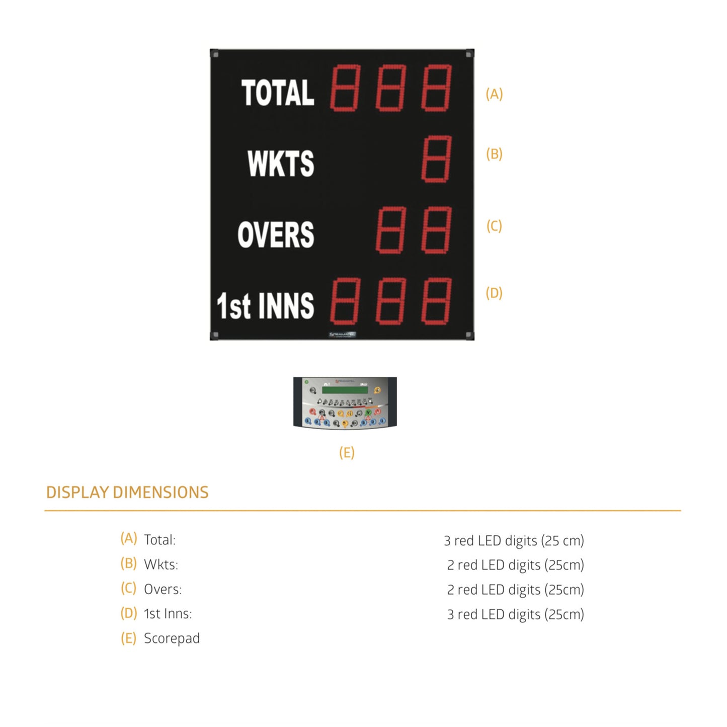 Outdoor Cricket Scoreboard-Stramatel FCB 10-Sportserve