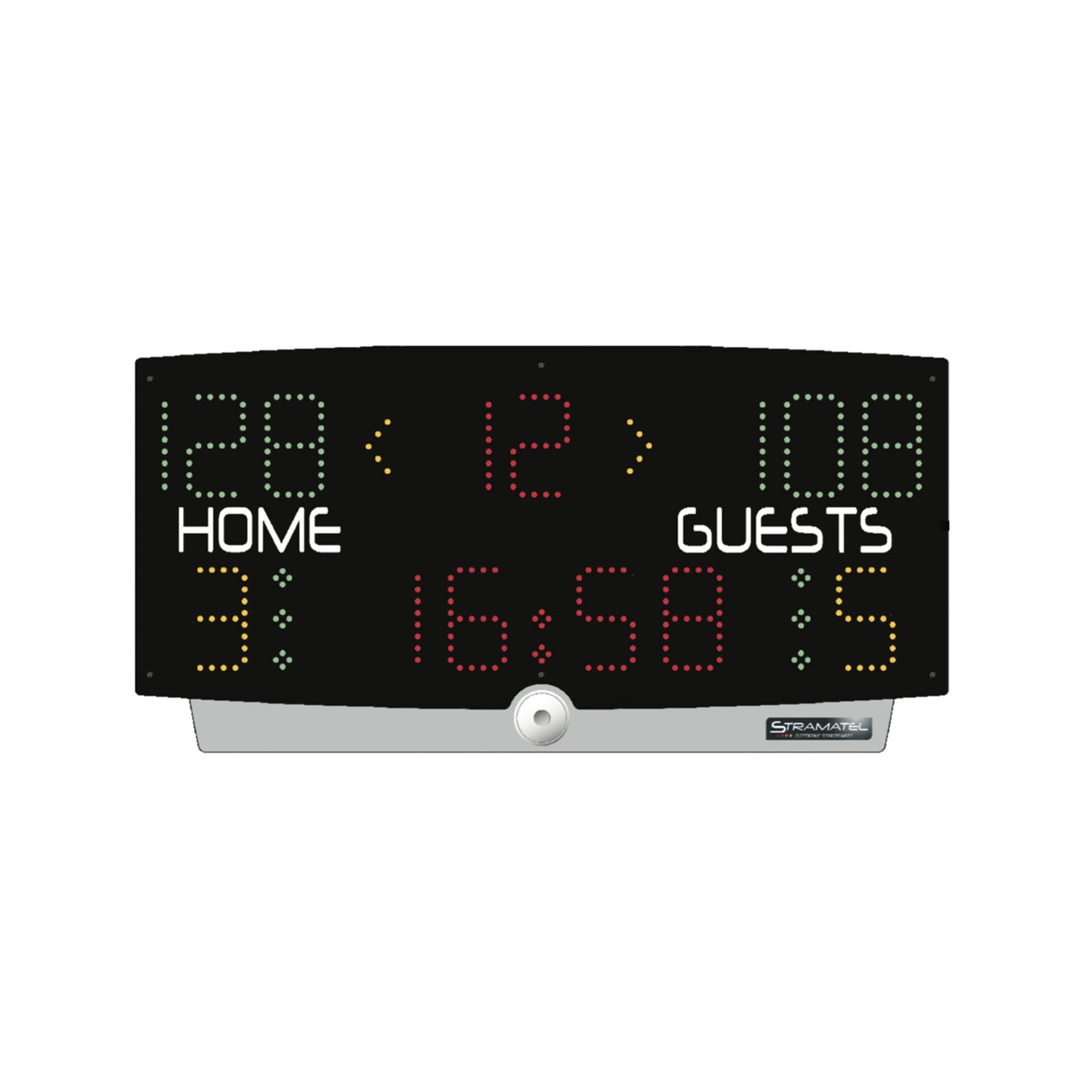 Indoor Scoreboard With Integrated Shot Clock-Stramatel MultiTop Eco -Sportserve