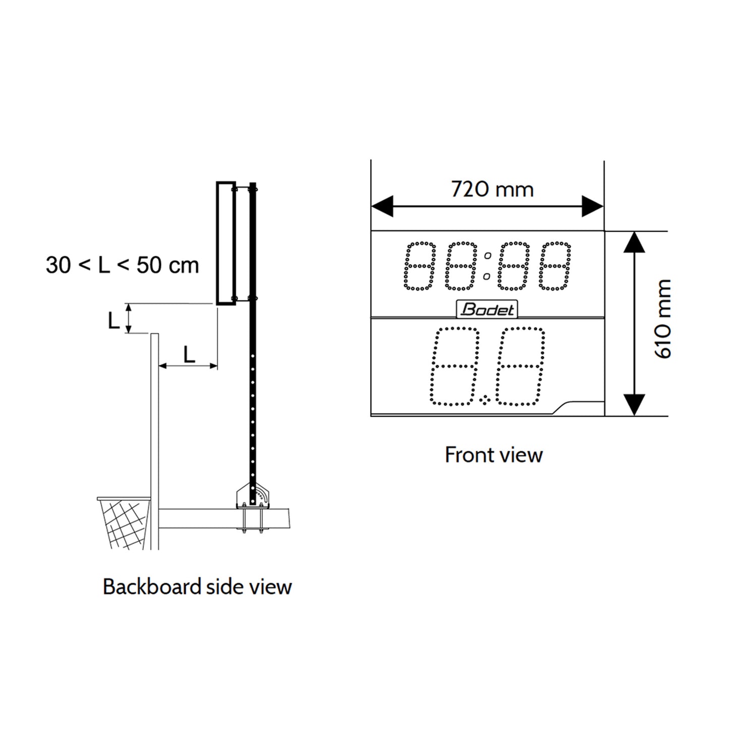 Bodet Shot Clock - 8006 for Hire