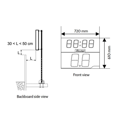 Bodet Shot Clock - 8006 for Hire